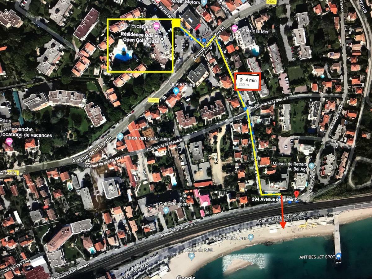 Appartement T2 De Standing Au Pied Des Plages Golfe Juan Esterno foto